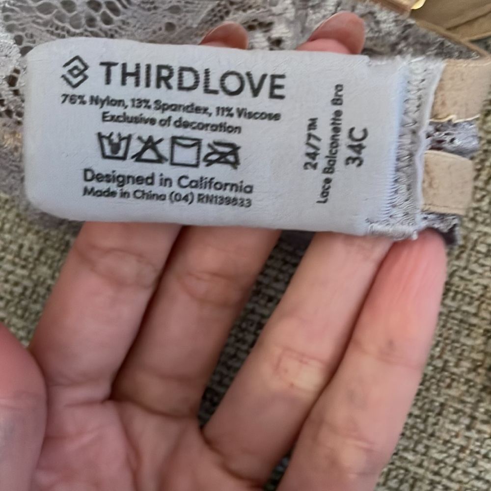 Third Live Lace With Lined Cups 34c - image 3